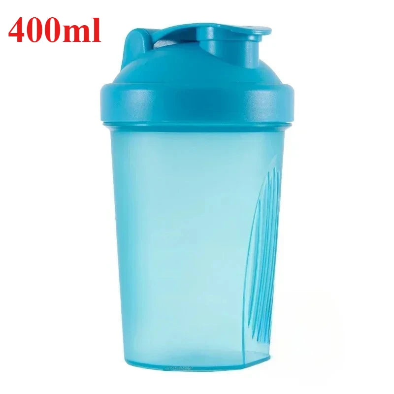 1pc Portable Protein Shaker 400ml/600ml Fitness Bottle with Whisk Ball for Fitness Enthusiasts Athletes For Outdoor Gym Sports