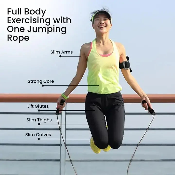 Adjustable Jump Rope for Workout - Tangle-Free Foam Handles, Slimming Cardio & Endurance Training