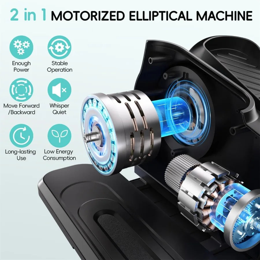 Under Desk Elliptical Machine Ellipse Leg Exerciser for Seniors Fully Assembled Quiet and Portable Electric Seated Pedal Exerci