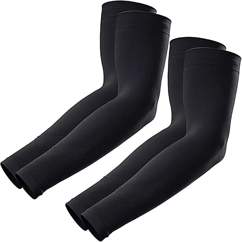 4PC/2 Pair Arm Sleeves UV Protection Arm Sleeves Football Outdoor Sports Arm Sleeves for Men