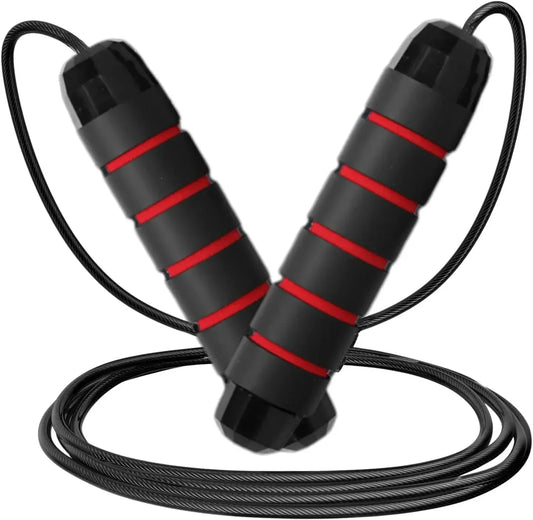 Adjustable Jump Rope for Workout - Tangle-Free Foam Handles, Slimming Cardio & Endurance Training