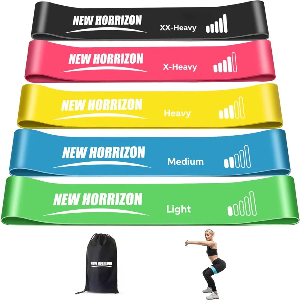 Professional Resistance Bands Set for Full Body Workout with Carry Bag 5 Multi-Level Tubes Latex Exercise Bands for Strength Training Muscle Building Physical Therapy Pilates Yoga Home Gym Fitness Equipment for Men Women