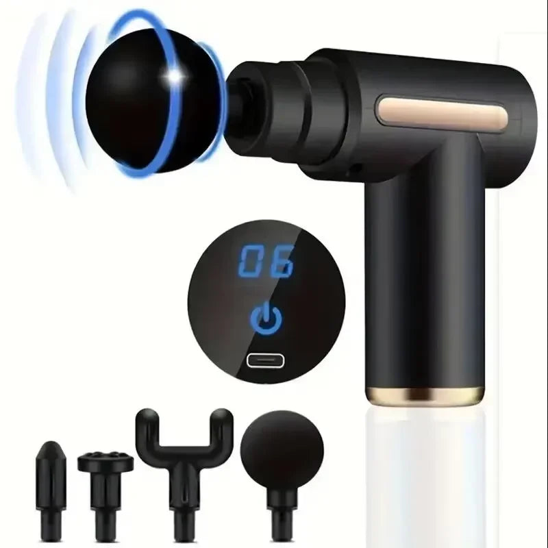 Percussion Mini Massage Gun Portable Handheld Massager for Back Neck Shoulder Leg Muscle Pain Relief Daily Relaxation
