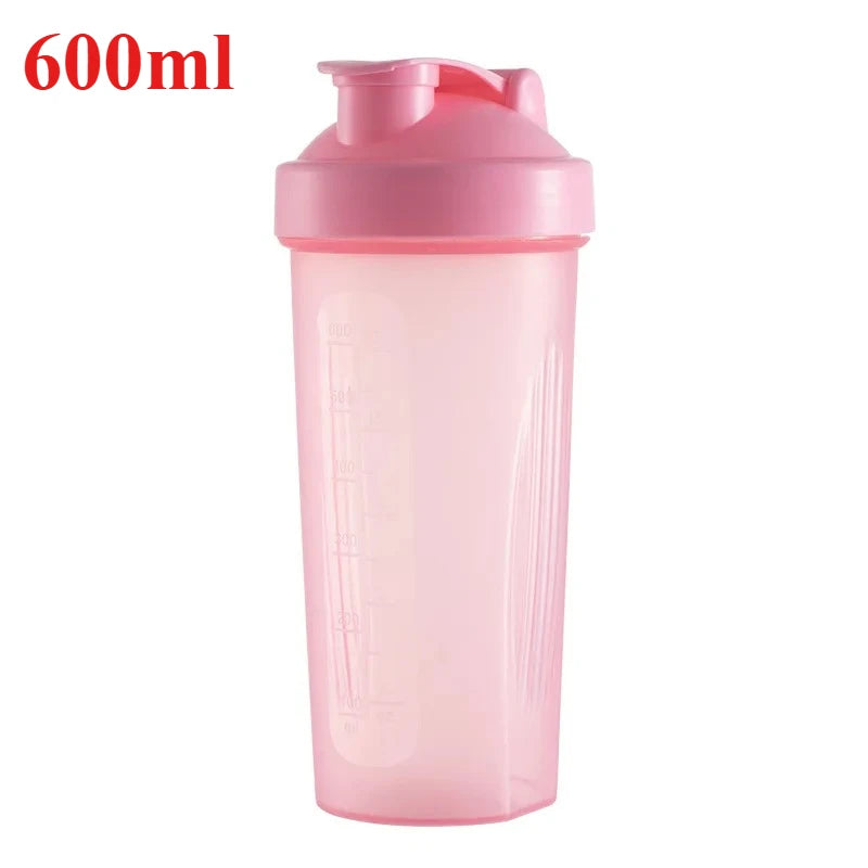 1pc Portable Protein Shaker 400ml/600ml Fitness Bottle with Whisk Ball for Fitness Enthusiasts Athletes For Outdoor Gym Sports