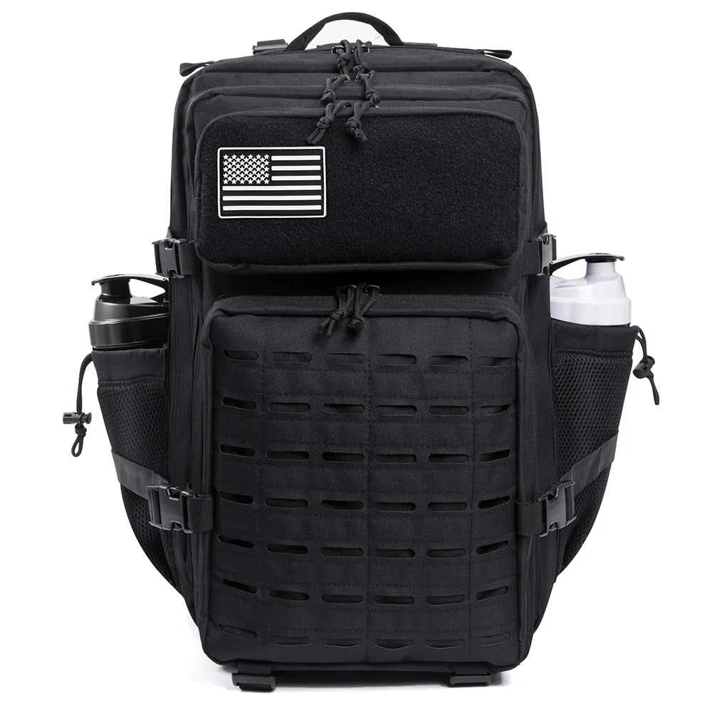 45L Men's and Women's Tactical Backpack Outdoor Camping Equipment Backpack Hiking Backpack Travel Backpack with Double Cup Holde