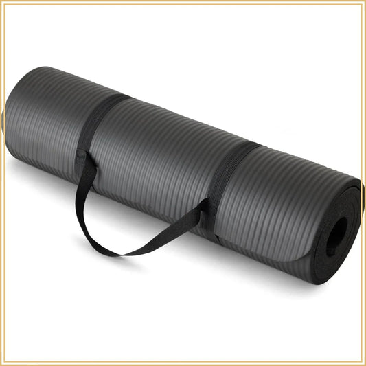 Extra Thick Yoga Mat with Carrying Strap, Non-Slip Exercise Mat for Home Gym