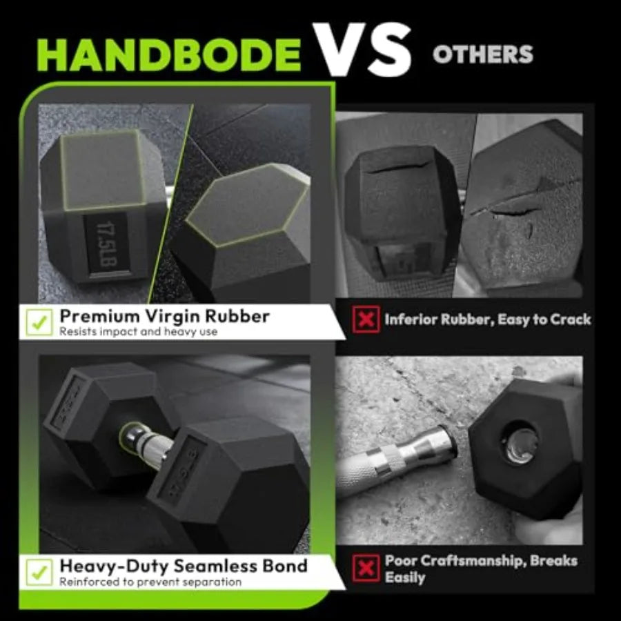Hex Dumbbell Set with A-Frame Rack, 150