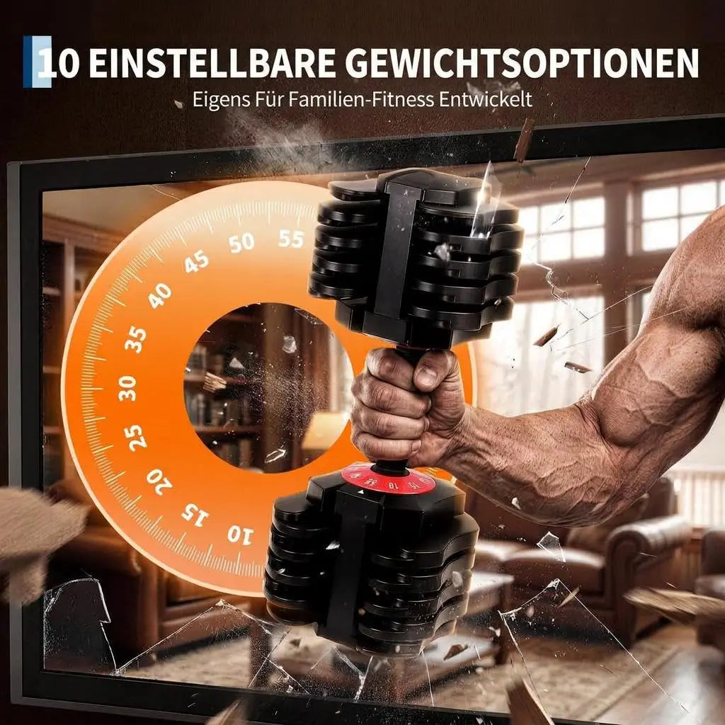 Adjustable Dumbbell with Storage Tray, Cast Iron Quick Dial Hand Weight with Anti-Slip Knurled Handle, 11.34 KG Single Dumbbell for Home Gym Full Body Strength Training
