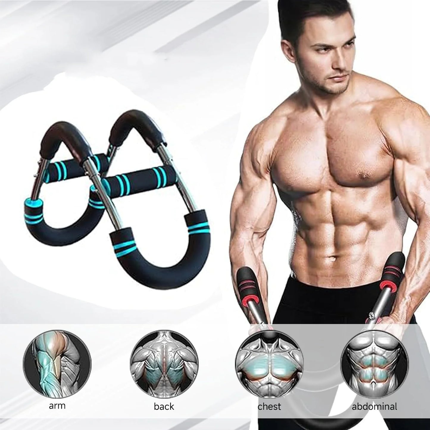 Adjustable Detachable Arm Trainer With Resistance Bands Chest Expander Upper Body Strength Training Home Gym Workout Equipment