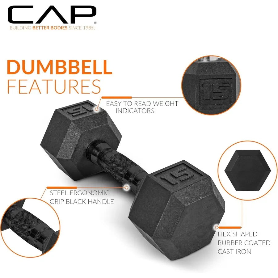 150 lb Dumbbell Set with 2-Tier Rack | 150bs Set - Black Handles