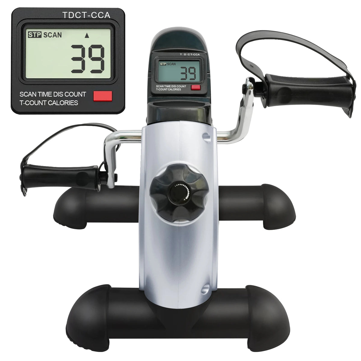 Mini Under Desk Pedal Exerciser Bike Multi-Function Motorized Digital With LCD Screen Display for Leg Arm and Knee for Elderly