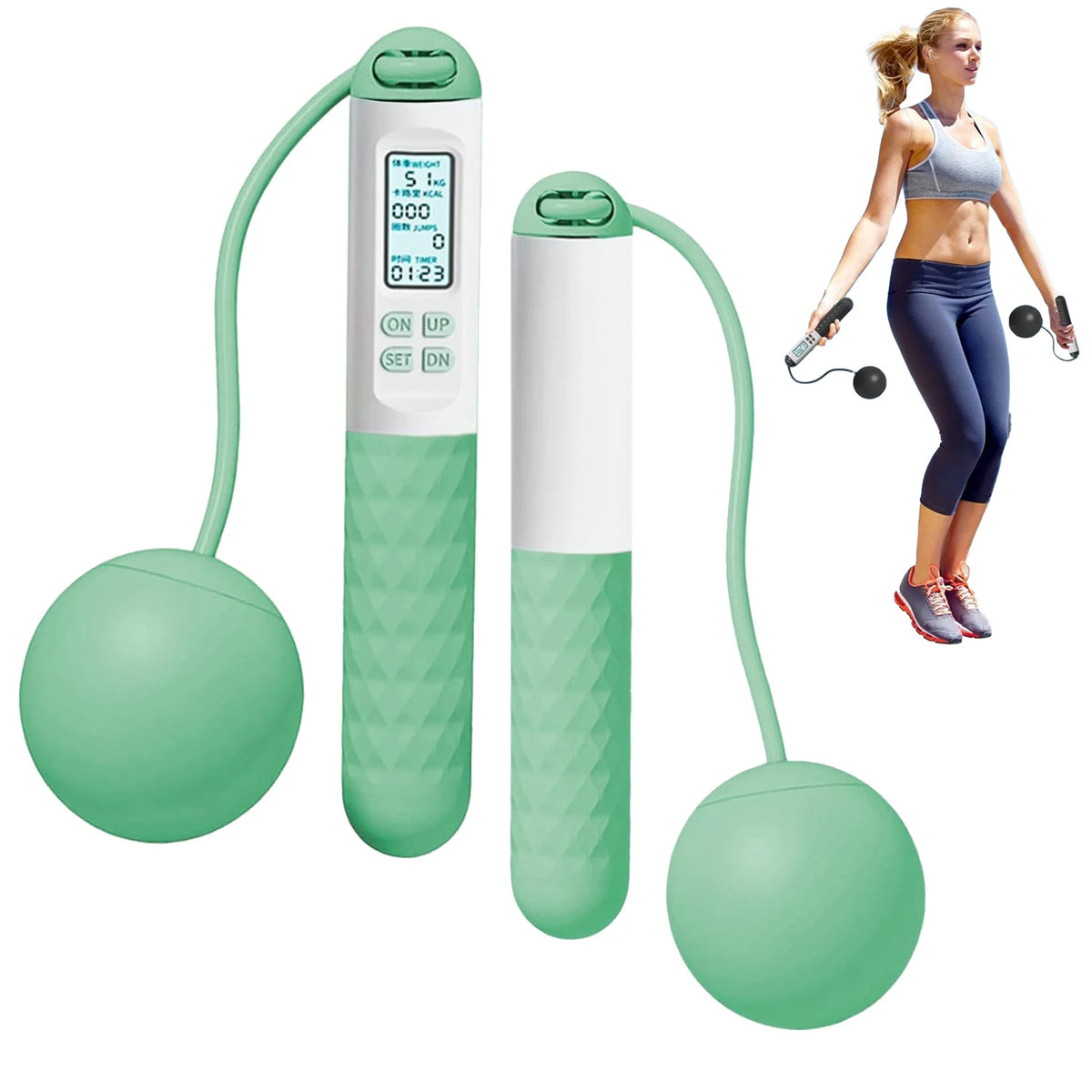 Professional Women's Fitness Jump Ropes Soft Handle No Weight Bearing Indoor Gym Workout Tool Fat Loss Exercise Equipments
