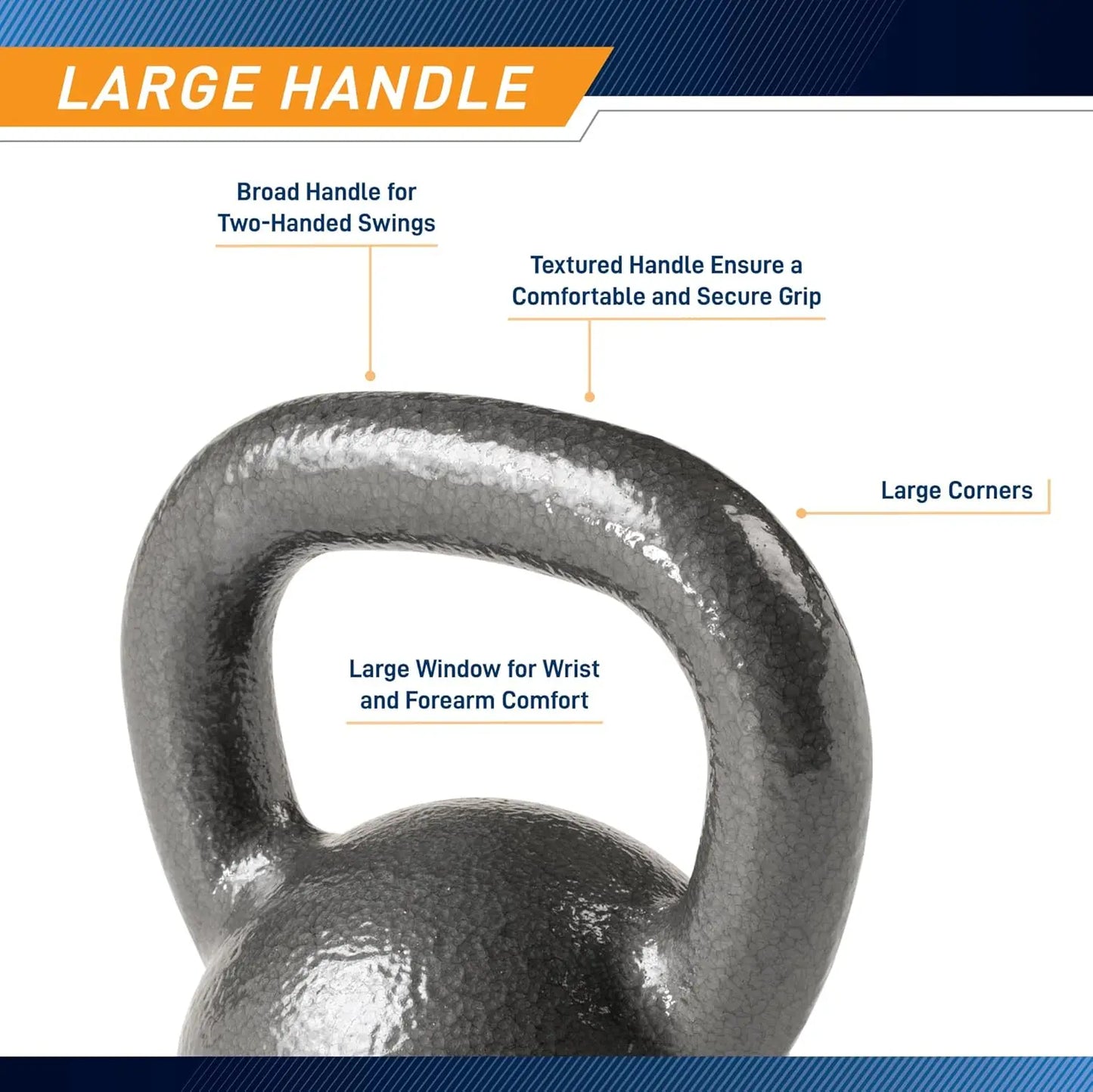 Hammertone Finish Kettlebells, Weight Range 10–55 Lbs, Durable HKB Workout Weights for Full-Body Fitness Training