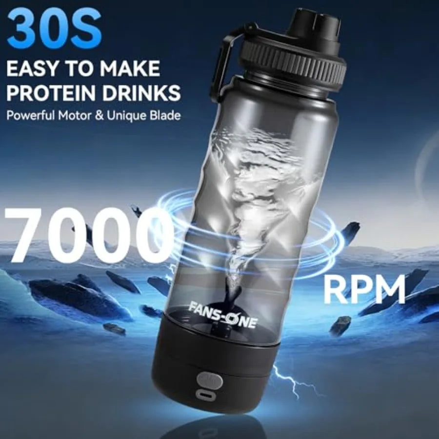 Electric Protein Shaker Bottle, 24 oz USB C Rechargeable Electric Mixer, Shaker Cups for Protein Shakes and Meal Replacements,