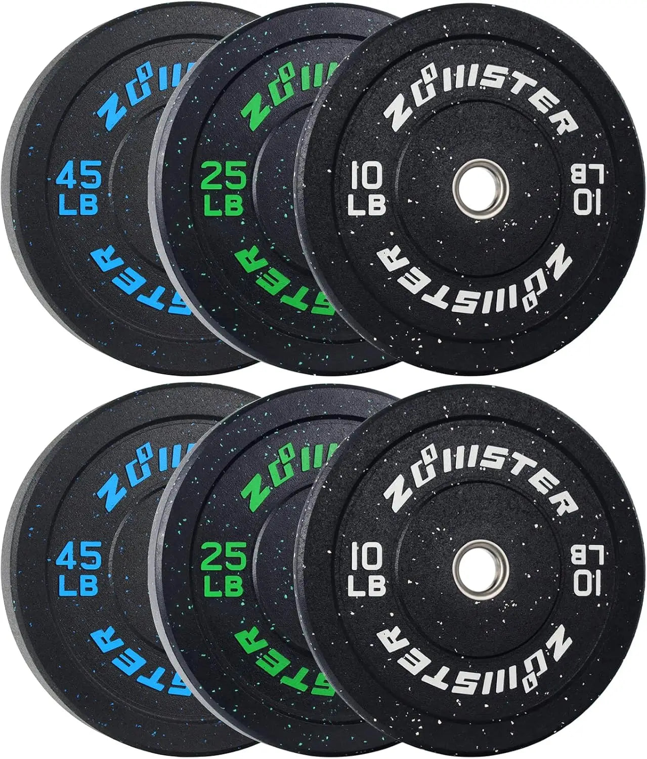 Weight Plate, High Bounce Bumper Weight Plate with Steel Insert Strength Training Weight Lifting, 160LB Bumper Weight Plate Set