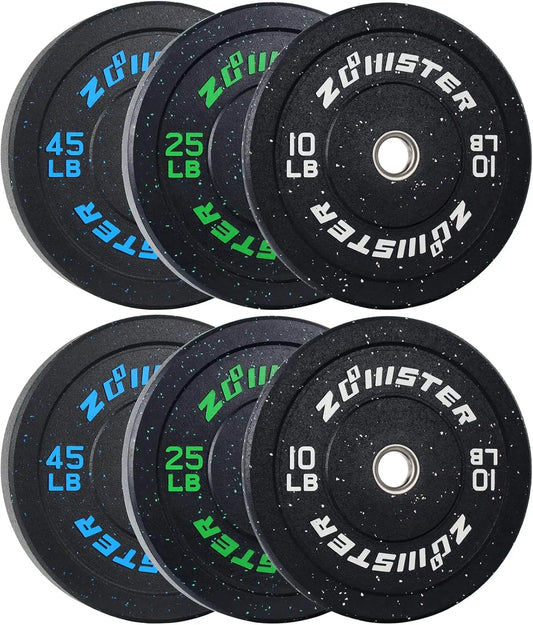 Weight Plate, High Bounce Bumper Weight Plate with Steel Insert Strength Training Weight Lifting, 160LB Bumper Weight Plate Set