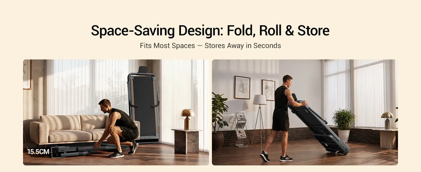 Folding Treadmill for Home 15% Incline Electric Running Machine 3.0HP Powerful Motor Adjustable Speed Walking Pad LED Display Shock Absorption Fitness Equipment