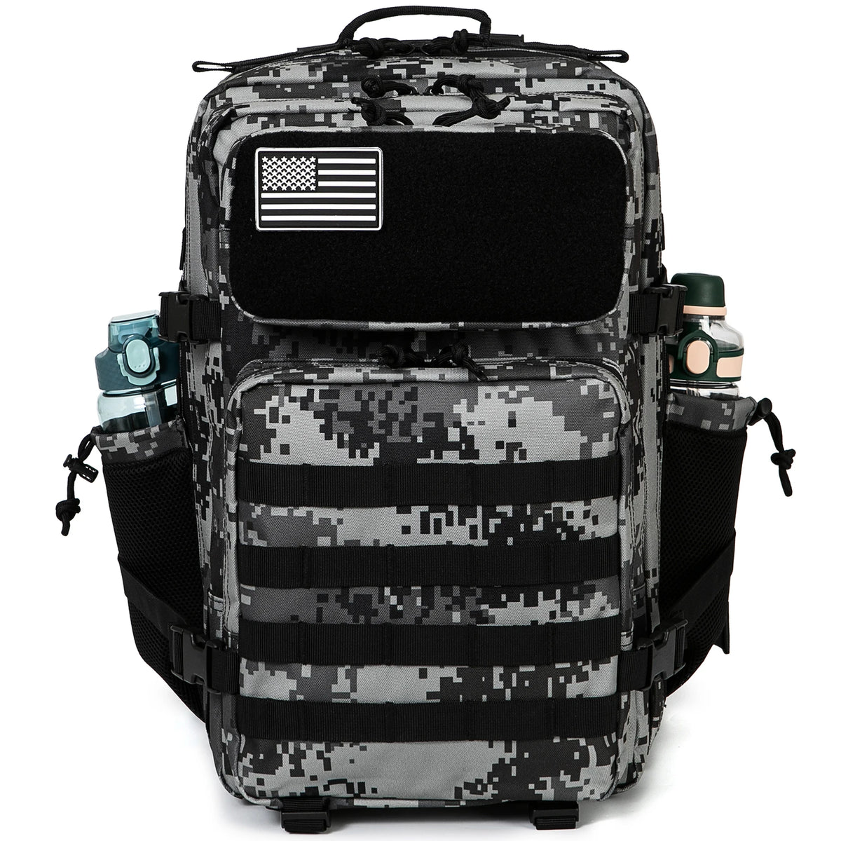 45L Tactical Backpack Survival Bag Hunting MOLLE Backpack GYM For Men EDC Outdoor Hiking Rucksack With Bottle Holder