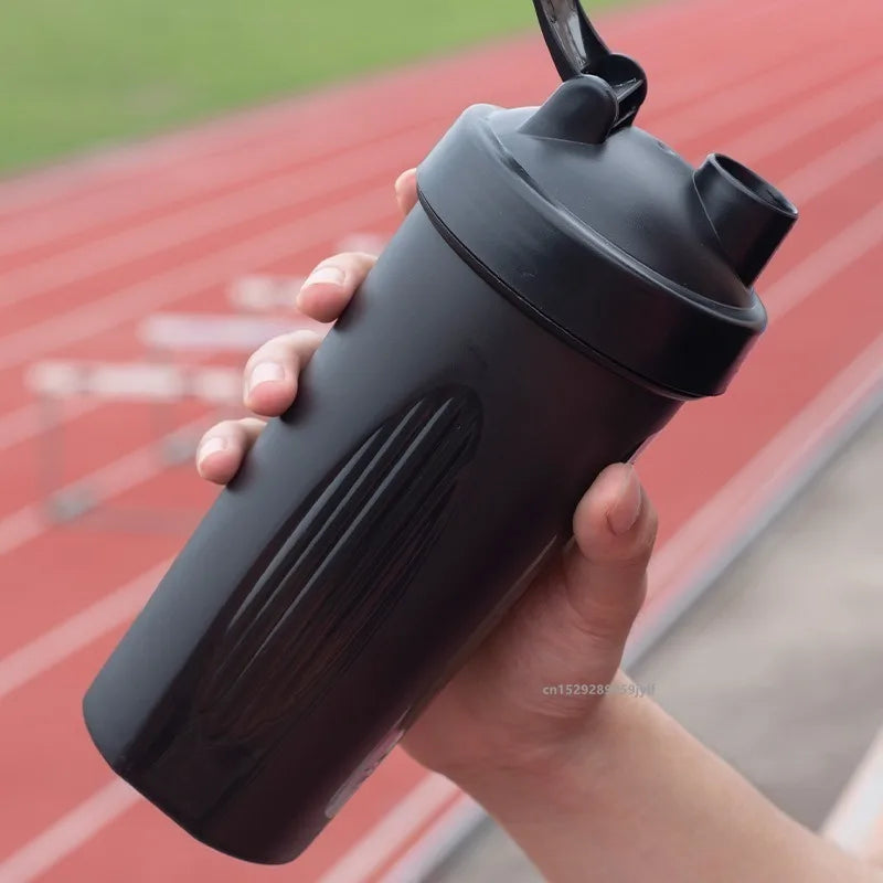 1pc Portable Protein Shaker 400ml/600ml Fitness Bottle with Whisk Ball for Fitness Enthusiasts Athletes For Outdoor Gym Sports