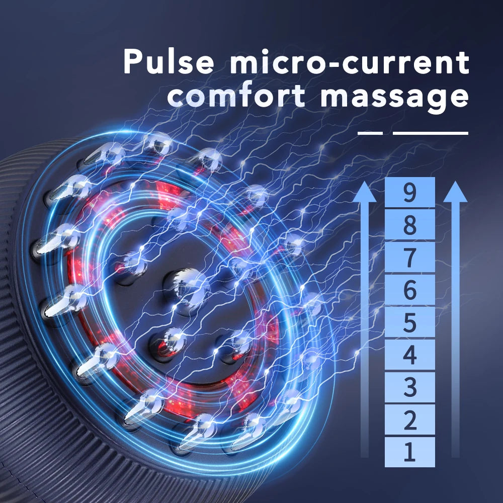US Electric Meridian Brush Gua Sha Body Massager EMS Microcurrent Hot Compress Vibration Scraping Instrument Full Body Massage