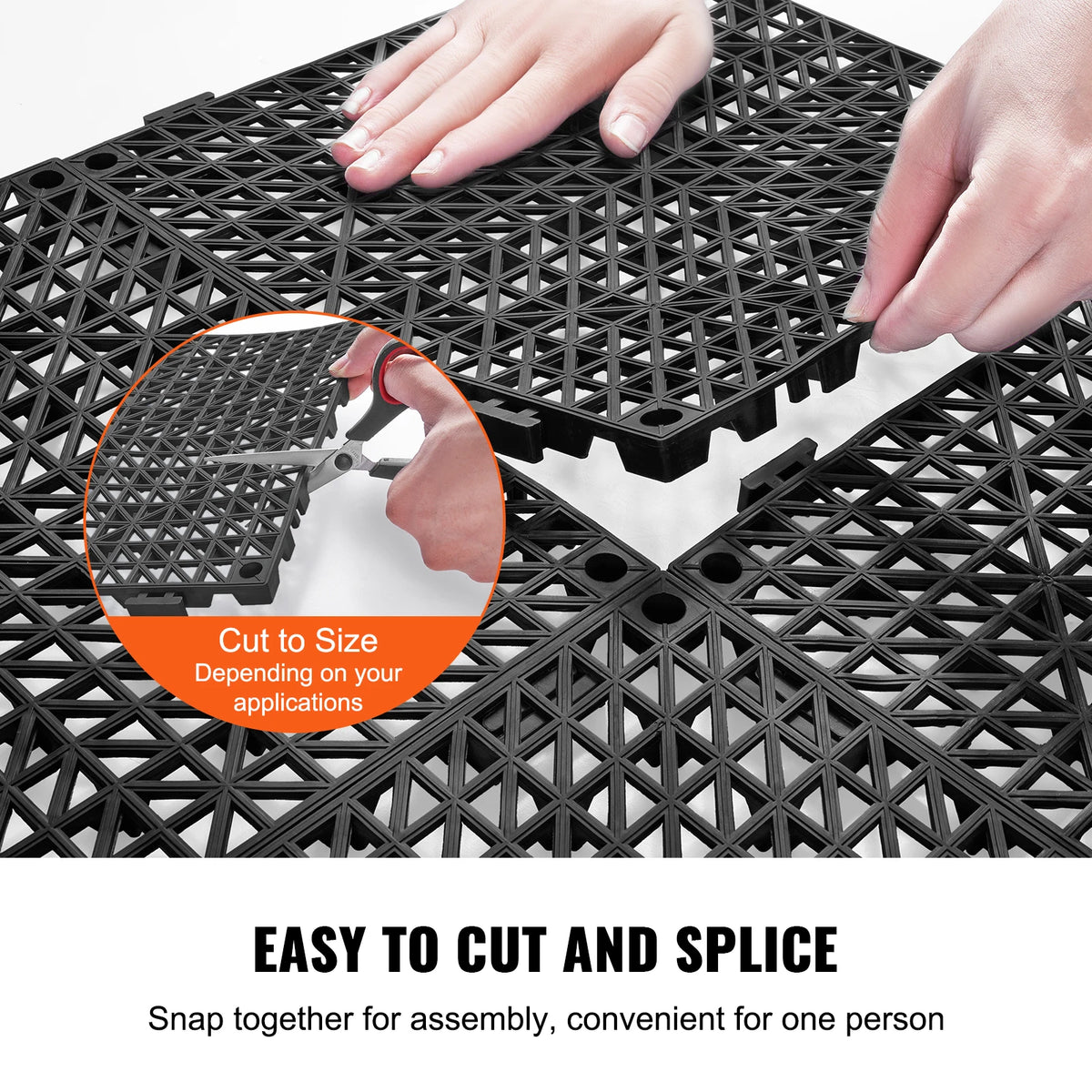 Interlocking Tile 12/50/55PCS 12"x12" Splicing Soft PVC Drainage Floor Tiles Non-Slip Drainage Holes for Bathroom Pool