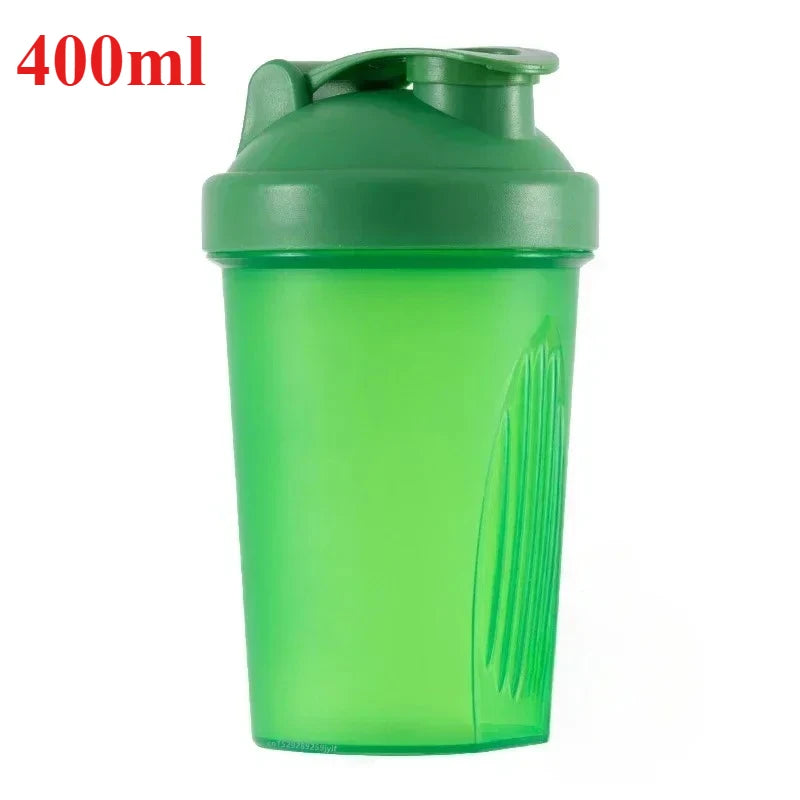 1pc Portable Protein Shaker 400ml/600ml Fitness Bottle with Whisk Ball for Fitness Enthusiasts Athletes For Outdoor Gym Sports