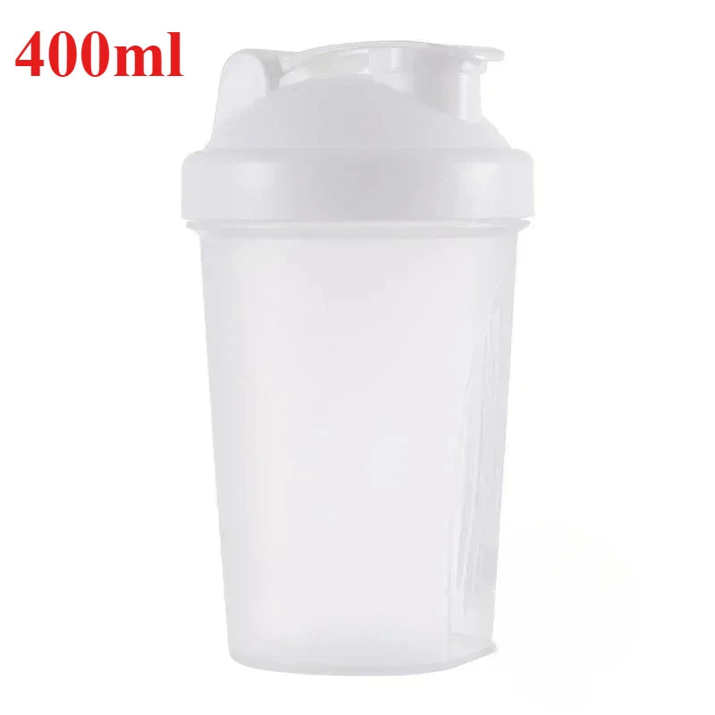 1pc Portable Protein Shaker 400ml/600ml Fitness Bottle with Whisk Ball for Fitness Enthusiasts Athletes For Outdoor Gym Sports