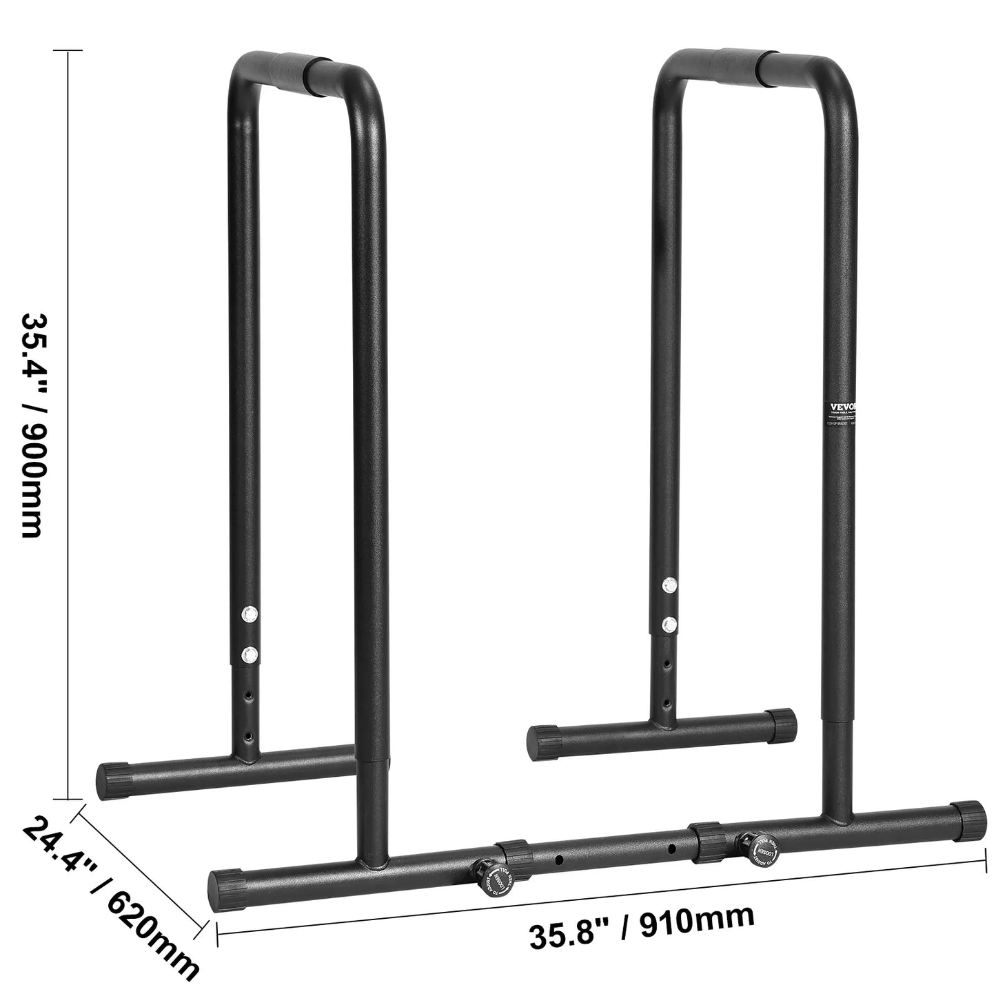 SucceBuy Dip Bar 440/500lbs Capacity Heave Duty Dip Stand Station with Adjustable Height Fitness Workout Bar Station Stabilizer