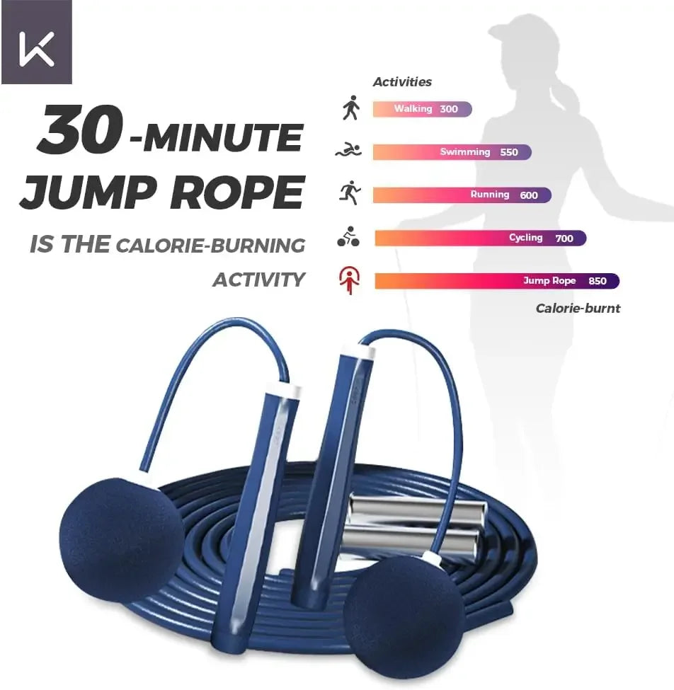 2-in-1 Weighted Jump Rope: Cordless & Corded Modes for Home Cardio