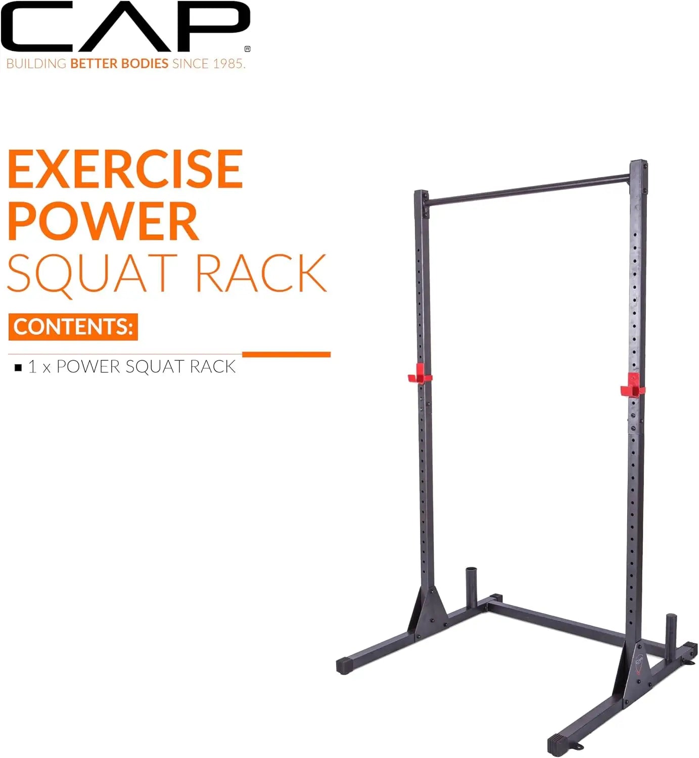 Heavy Duty Power Rack for Home Gym, 500 lbs Capacity, Squat Rack with Pull Up Bar and J-Hooks