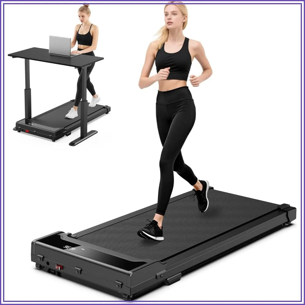 Walking Pad Treadmill for Home - Under Desk Walk Pad with Remote, 0.6-4.0 MPH, 220 lbs Capacity, Compact for Office