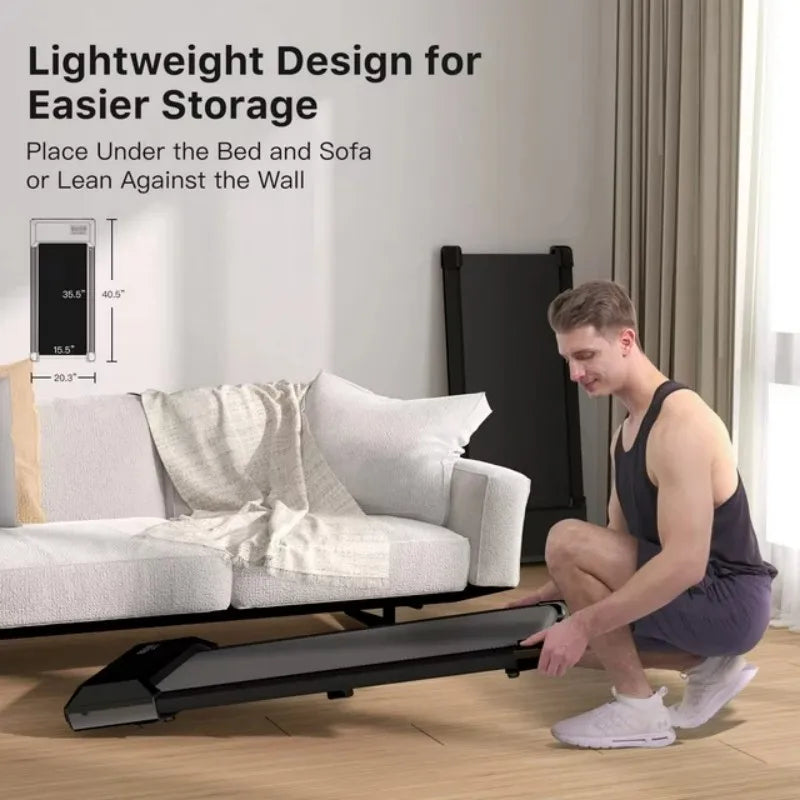 Walking Pad 2.5HP Remote Control Under Desk Treadmill 136KG Capacity Portable Walking Machine for Home Multi-Runner Races Speed