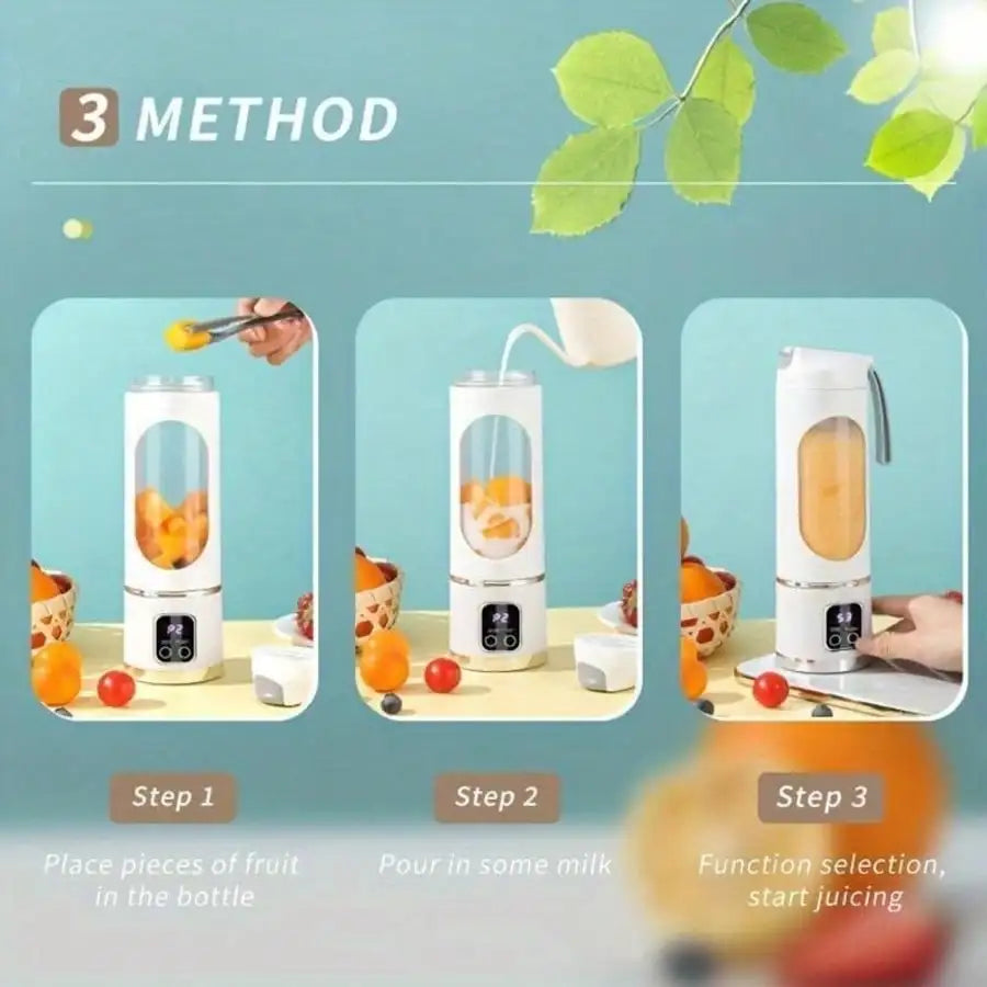 Portable Blender Personal Electric USB,500ML Portable Juicer Shakes And Smoothies Blender,Small Blenders,Mixing,Compact,Convenient And Versatile