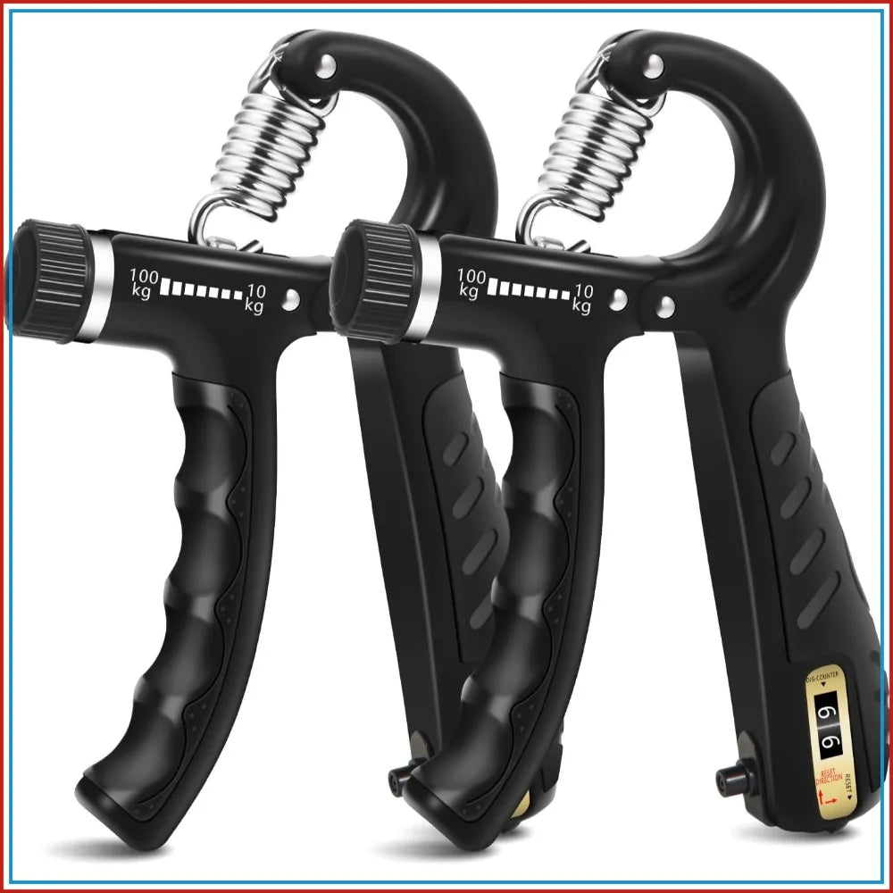 Adjustable Hand Gripper 22-220Lbs, Forearm Strengthener for Muscle Building & Injury Recovery