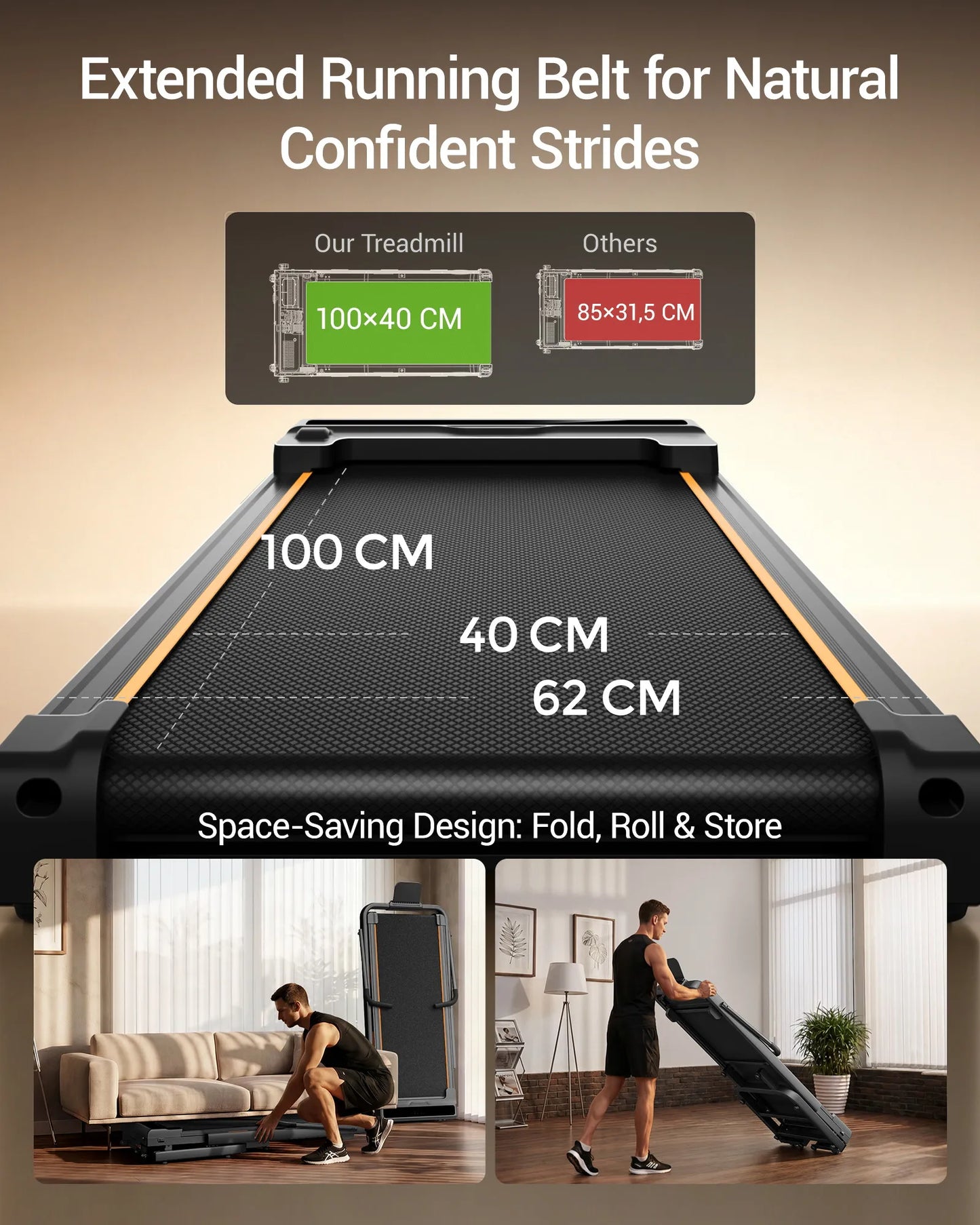 Folding Treadmill for Home 15% Incline Electric Running Machine 3.0HP Powerful Motor Adjustable Speed Walking Pad LED Display Shock Absorption Fitness Equipment