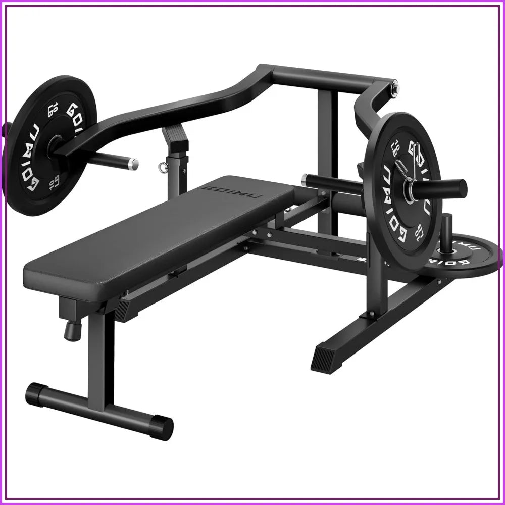 Chest Press Machine with Independent Arms, Adjustable Bench for Home Gym
