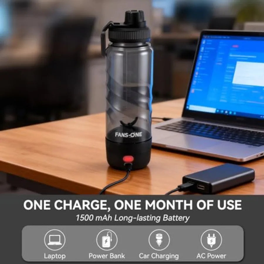 Electric Protein Shaker Bottle, 24 oz USB C Rechargeable Electric Mixer, Shaker Cups for Protein Shakes and Meal Replacements,