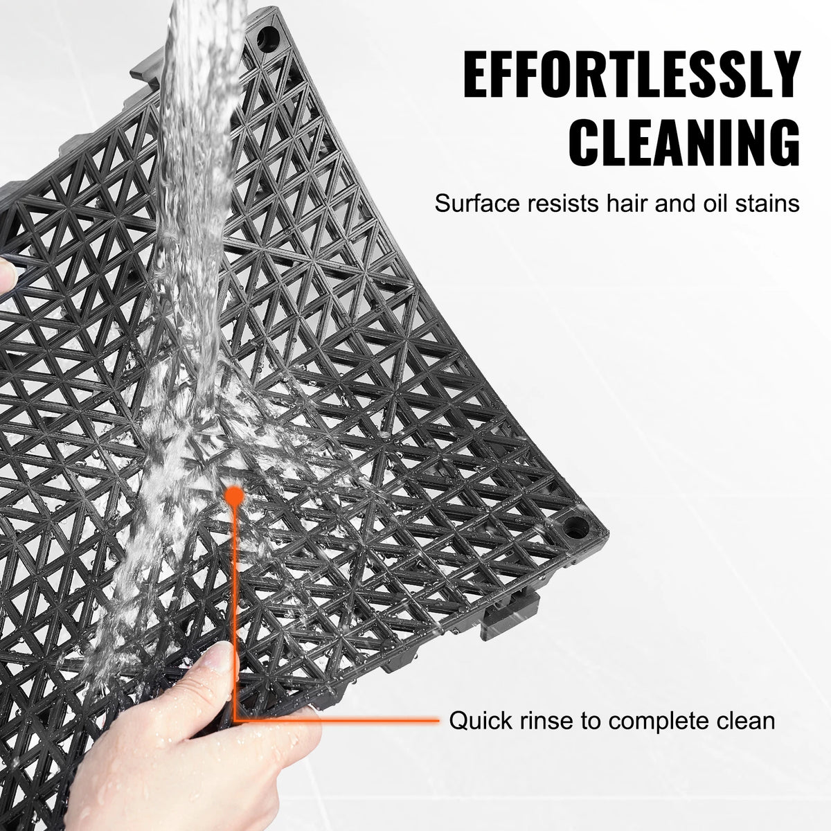 Interlocking Tile 12/50/55PCS 12"x12" Splicing Soft PVC Drainage Floor Tiles Non-Slip Drainage Holes for Bathroom Pool