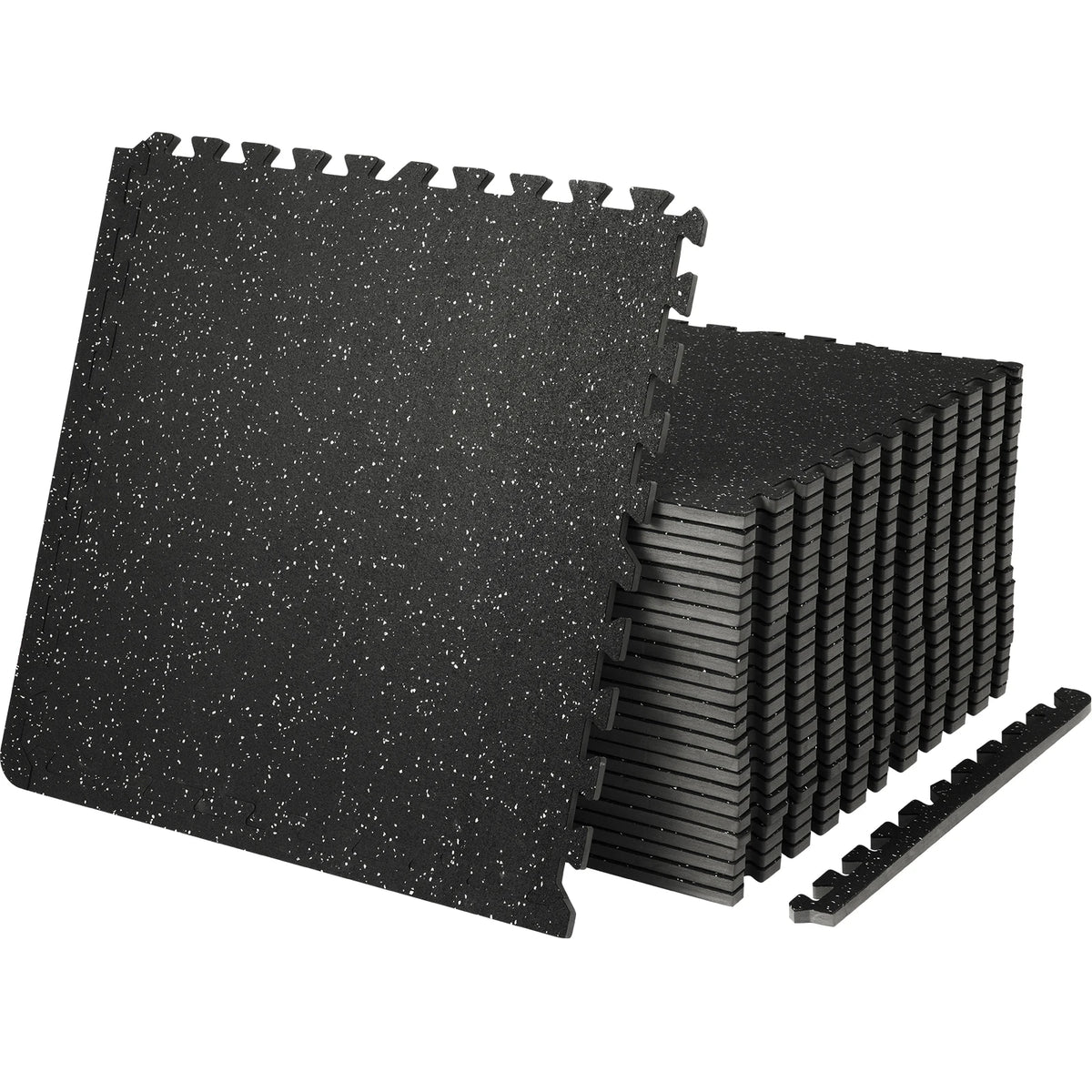 25/12/6 PCS 1/2 in Thick Gym Floor Mats EVA Foam & Rubber Top Interlocking Workout Floor Mats Waterproof Exercise Mats