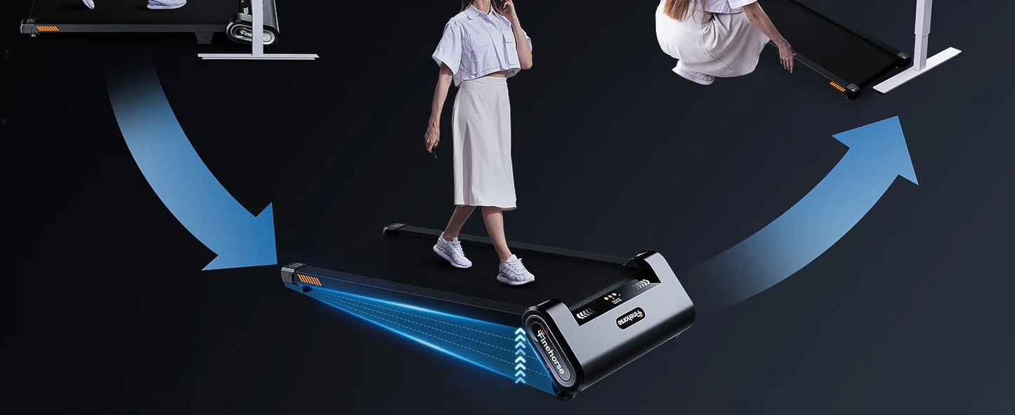 13% 6-Level Walking Pad with Auto Incline - Treadmill with Auto Incline and Remote Control, 330Lbs Capacity Portable Under Desk Treadmill for Home Office, LED Display