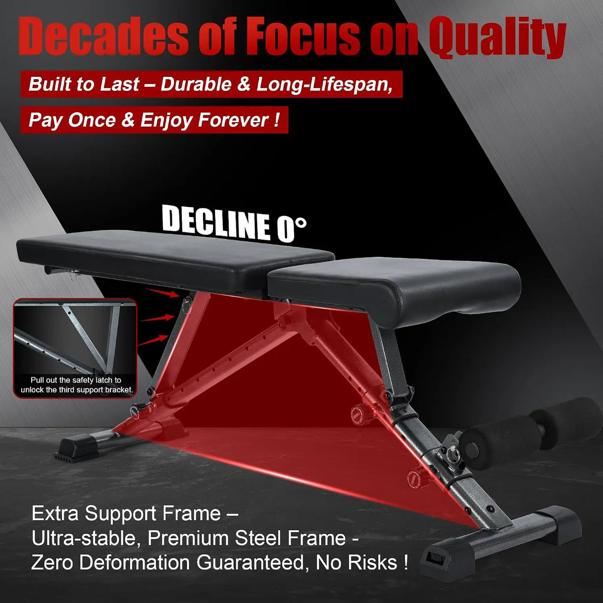 Adjustable Weight Training Bench, Exercise Workout Bench