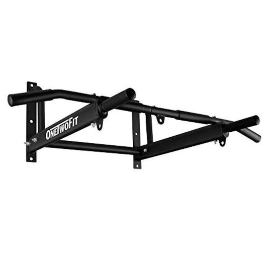 Wall Mounted Pull Up Bar with More Stable 6-hole design for Indoor and Outdoor Use, Maximum weight 440 Lbs