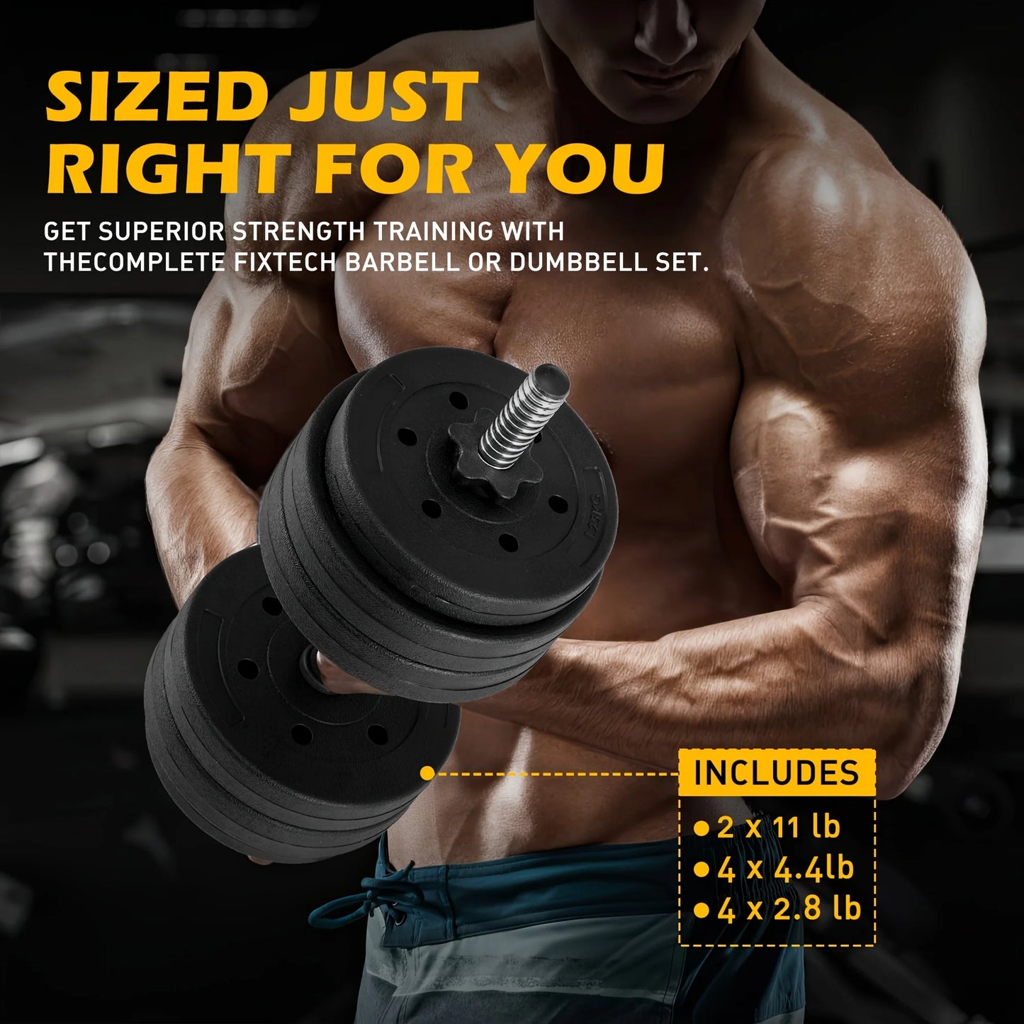 70LB 2-in-1 Barbell Set with Curl Bar & Weight Plates - Convertible Dumbbells for Full-Body Gym Workouts, Weightlifting System for &, No Additional Equipment Needed