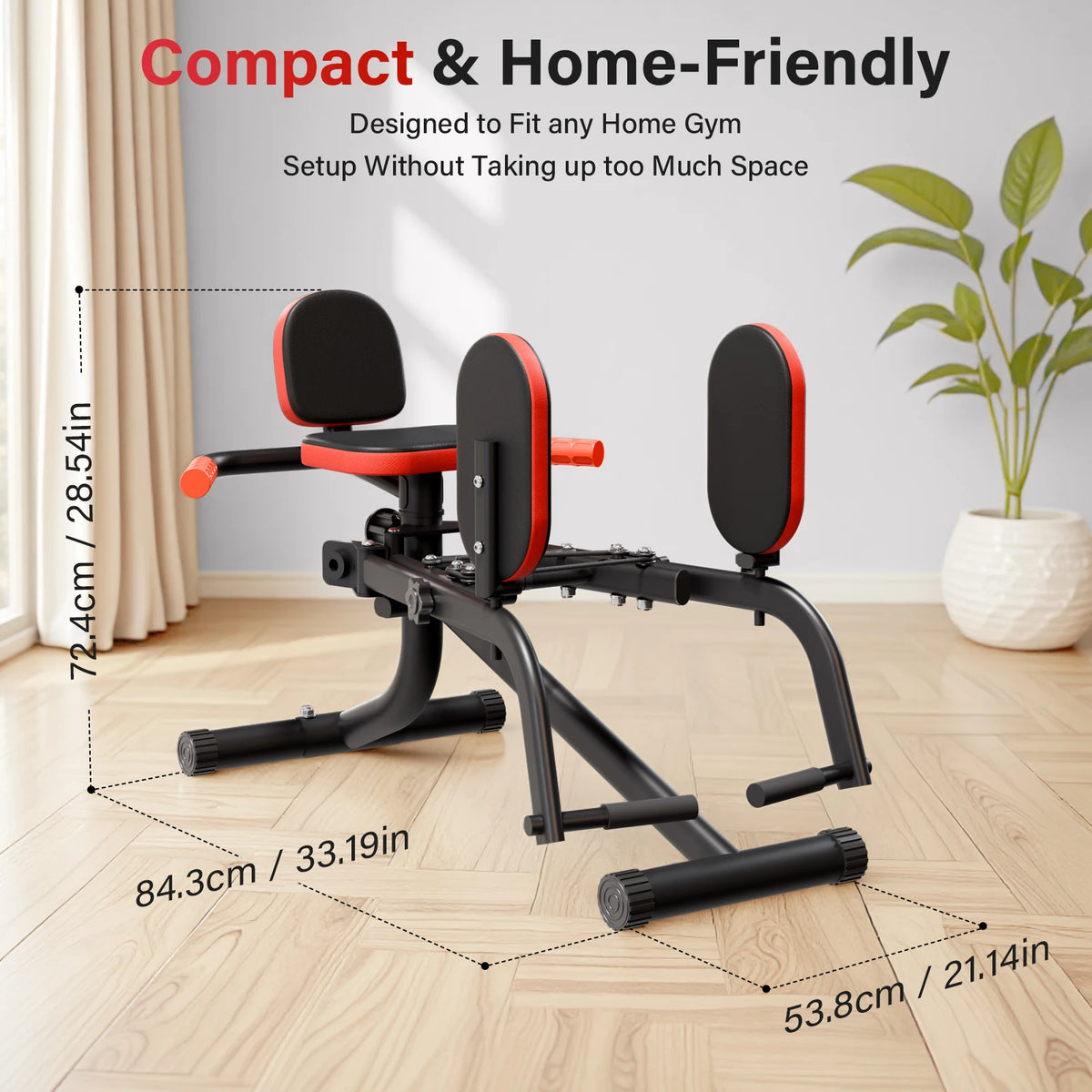 Home Hip Thigh Exercise Equipment Trainer Leg Abduction Machine Foldable Dual-Motion Inner & Outer Thigh Sculptor Unisex Gym Equipment for Home Workout