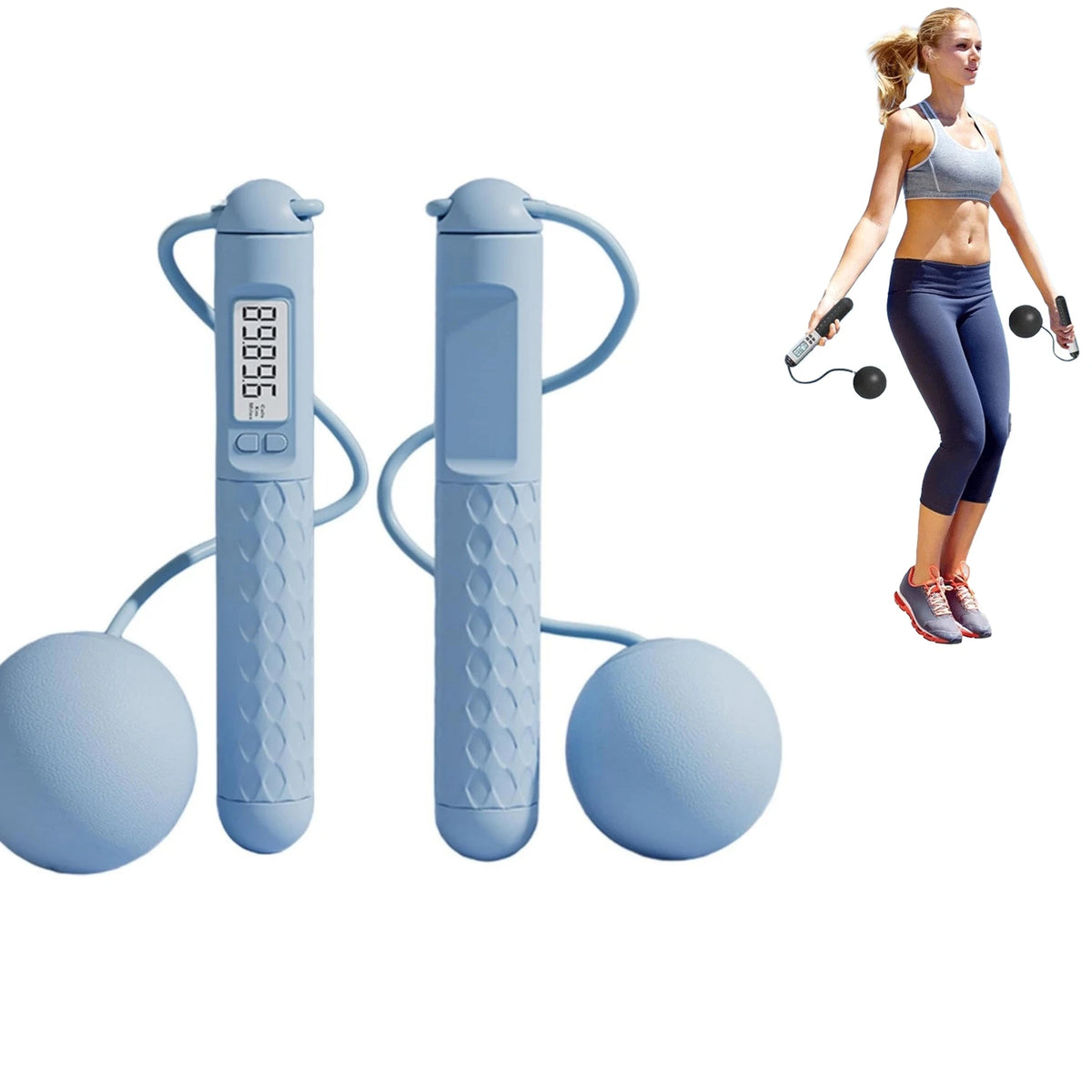 Professional Women's Fitness Jump Ropes Soft Handle No Weight Bearing Indoor Gym Workout Tool Fat Loss Exercise Equipments