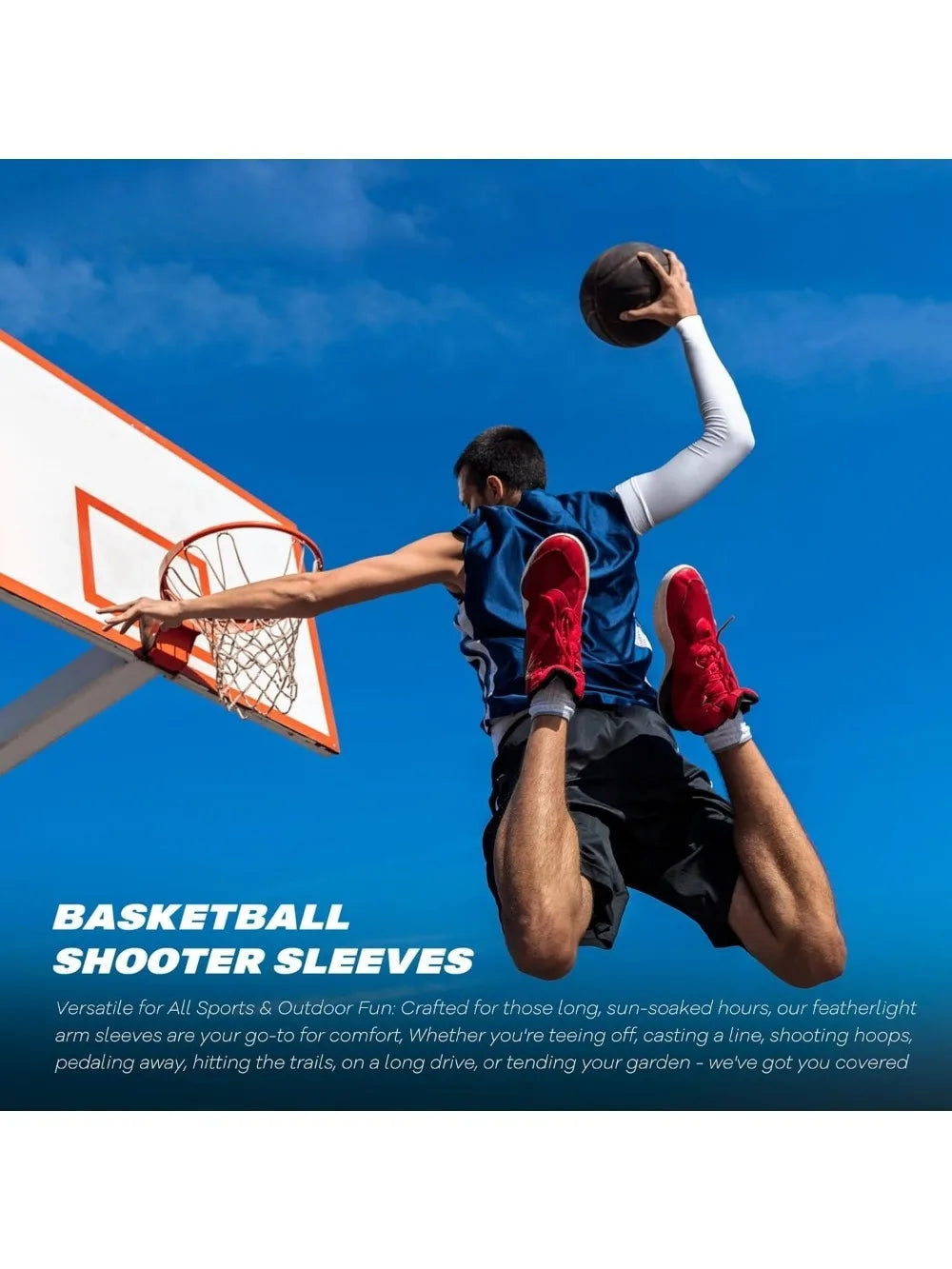 Cooling UV Protection Arm Sleeves, Sports Compression for Men & Women
