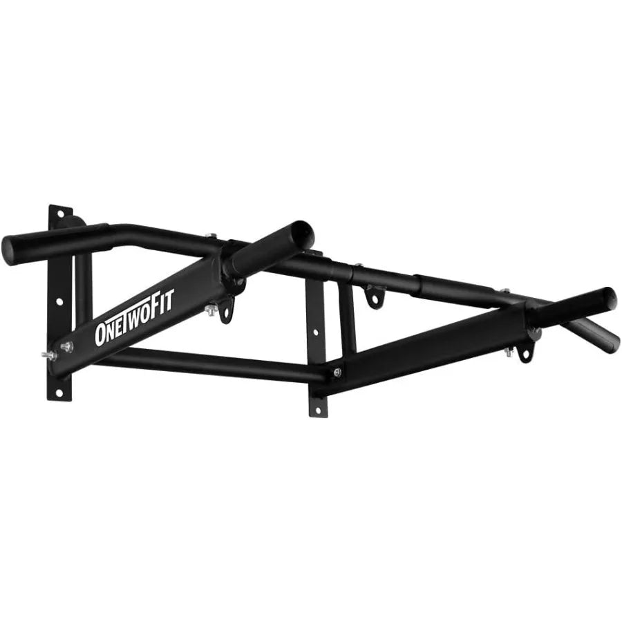 Wall Mounted Pull Up Bar with More Stable 6-hole design for Indoor and Outdoor Use, Maximum weight 440 Lbs