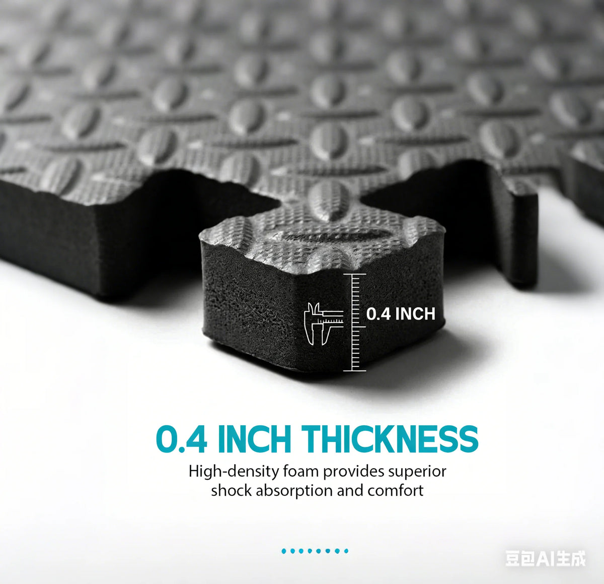 Interlocking Foam Floor Tiles for Home Gym, Mat for Home Workout Equipment, 20in X 20in-In-64sqft.