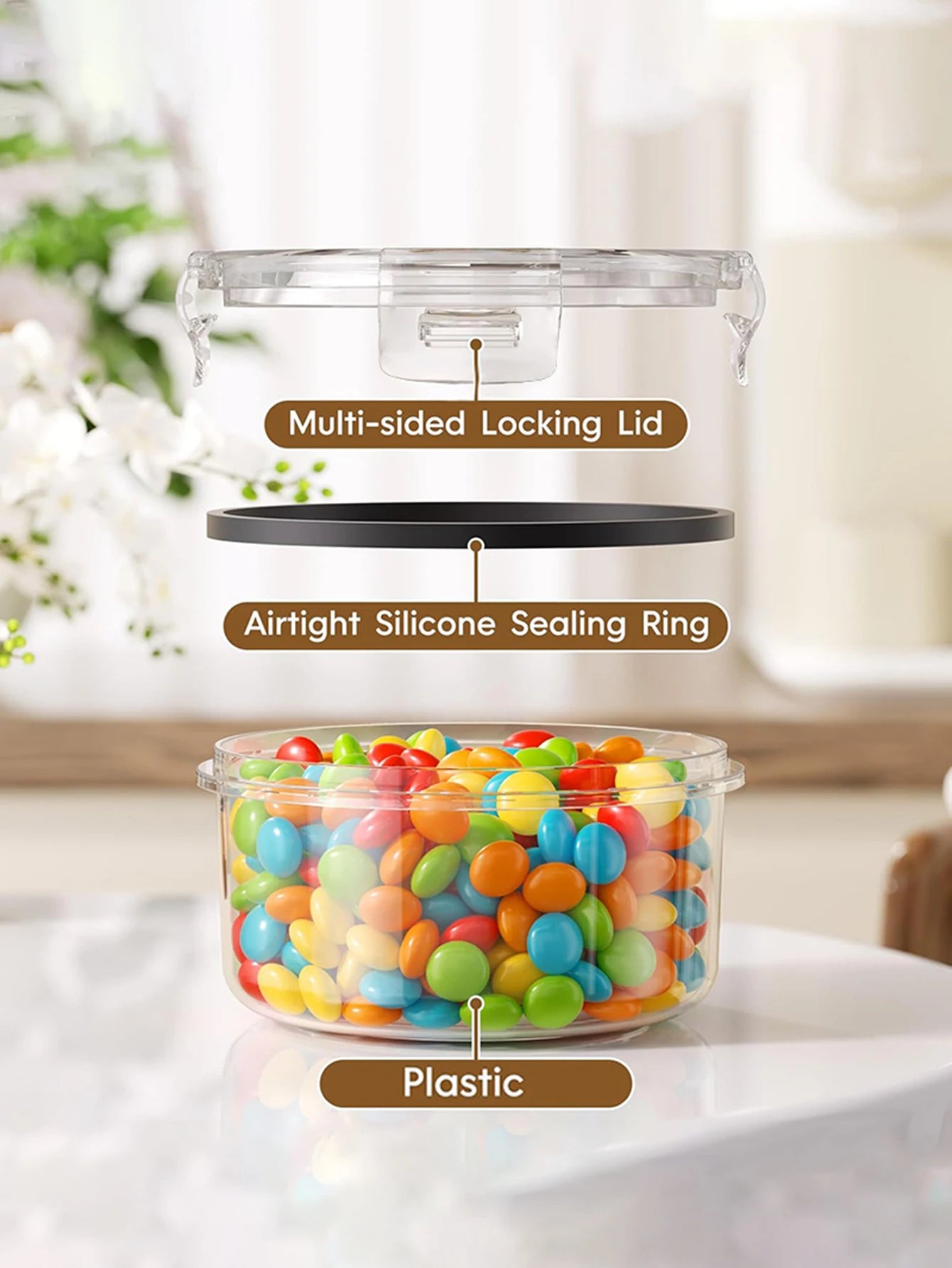 24pcs Sealed Plastic Food Storage Containers for Kitchen Storage and Organization Leak Proof Food Containers with Labels, Pens