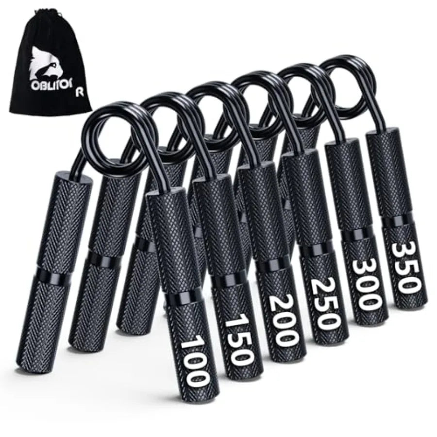 6 Pack 100LB-350LB Grip Strength Trainer Non-Slip Hand Exerciser for Forearm Finger Strength Training Hand Rehabilitation Muscl